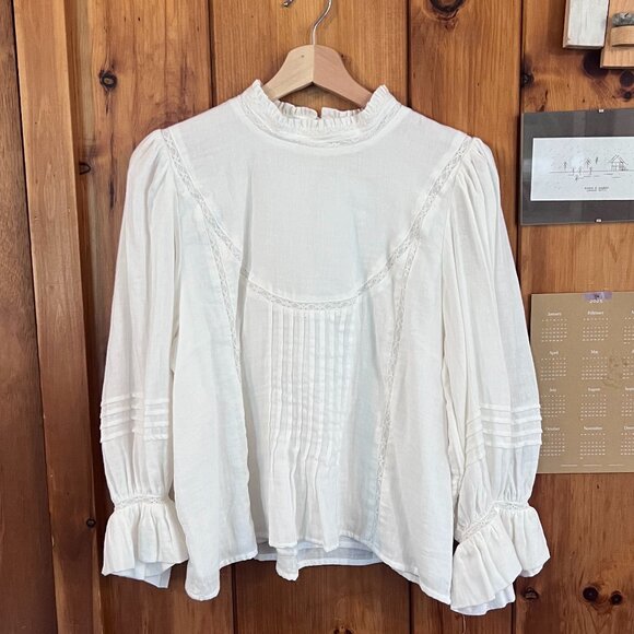 Meadows Tops - Meadows white long sleeved blouse Size US12